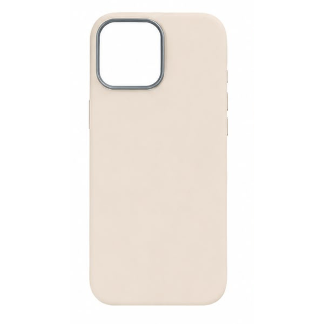 Estuche Cuerina Sencillo Iphone 16 Pro Max Blanco