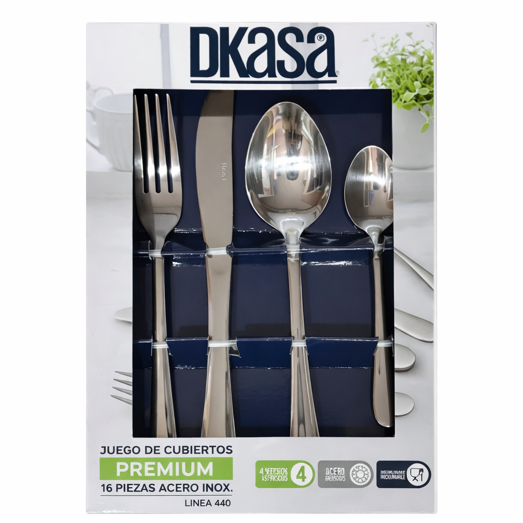 Juego De Cubiertos 16 Piezas Dkasa