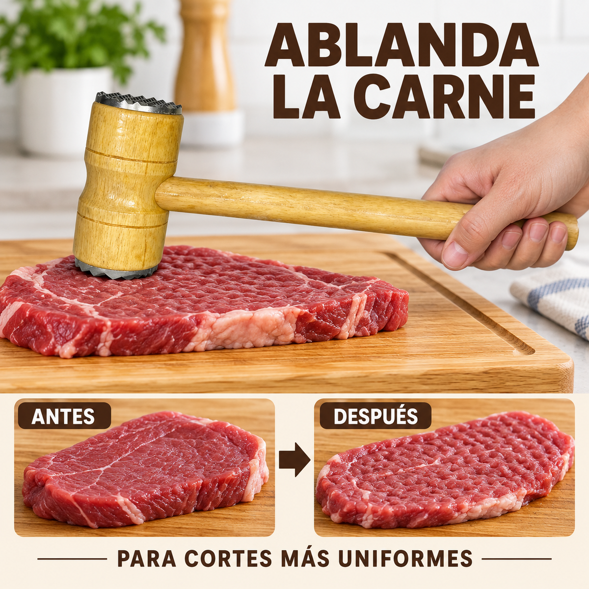 Martillo de Cocina Ablandador de Carne