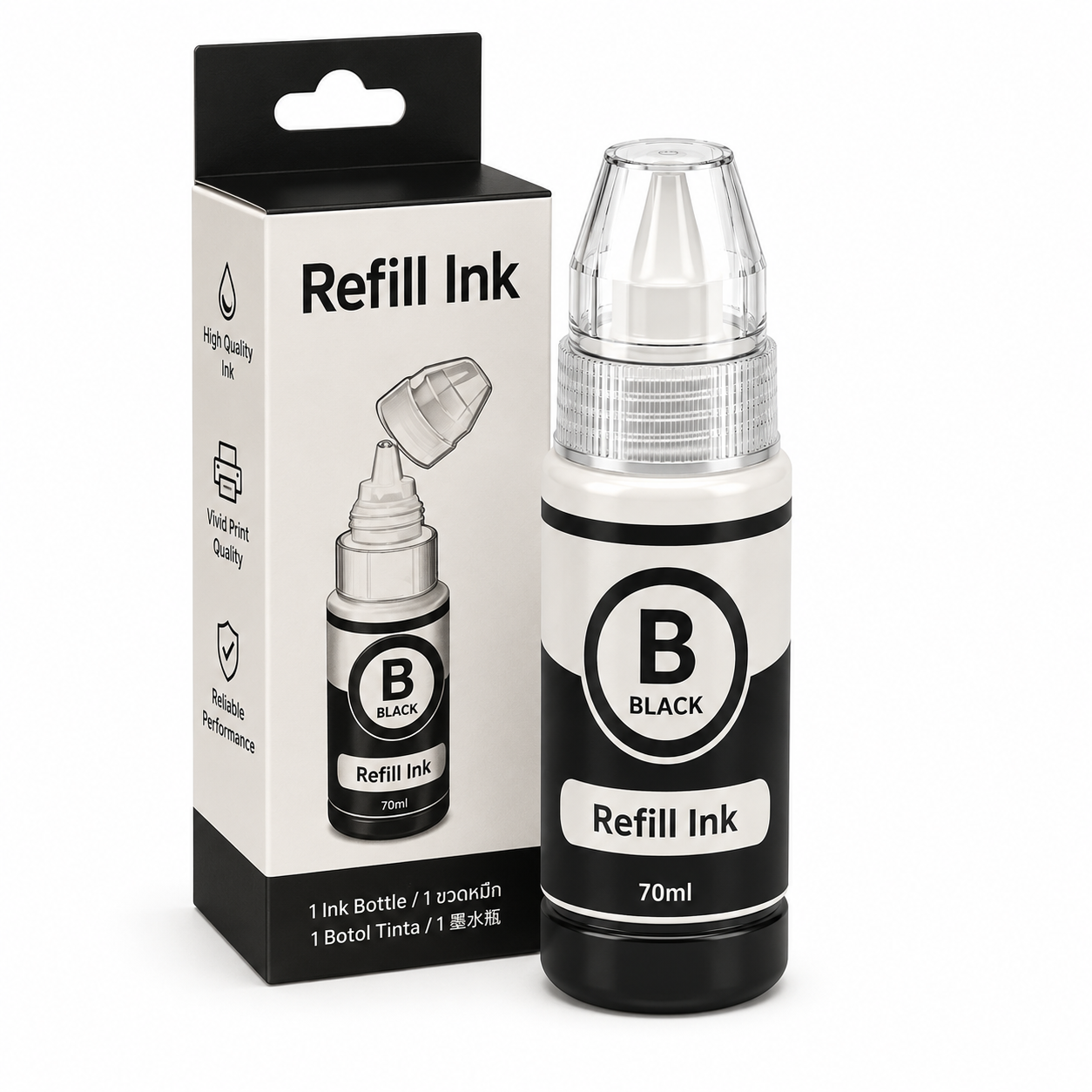 Tinta generica para Canon negra 70 ml