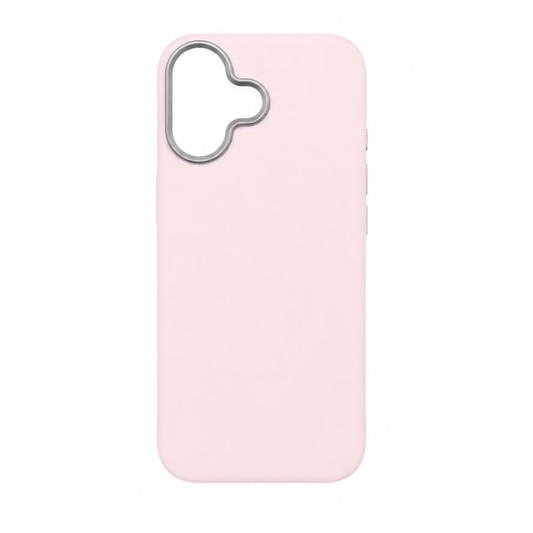 Estuche Cuerina Sencillo Iphone 16 Rosa