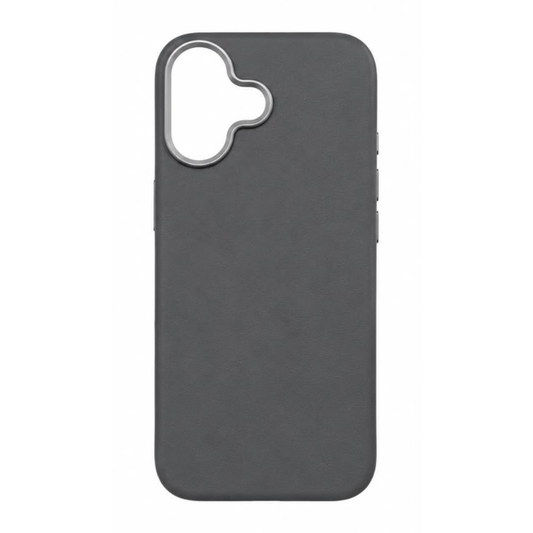 Estuche Cuerina Sencillo Iphone 17 Gris