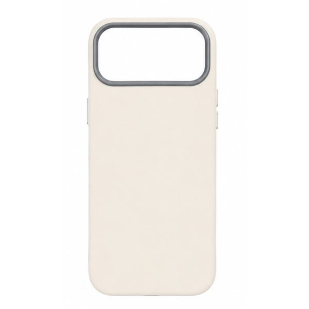Estuche Cuerina Sencillo Iphone 17 Pro Max Blanco