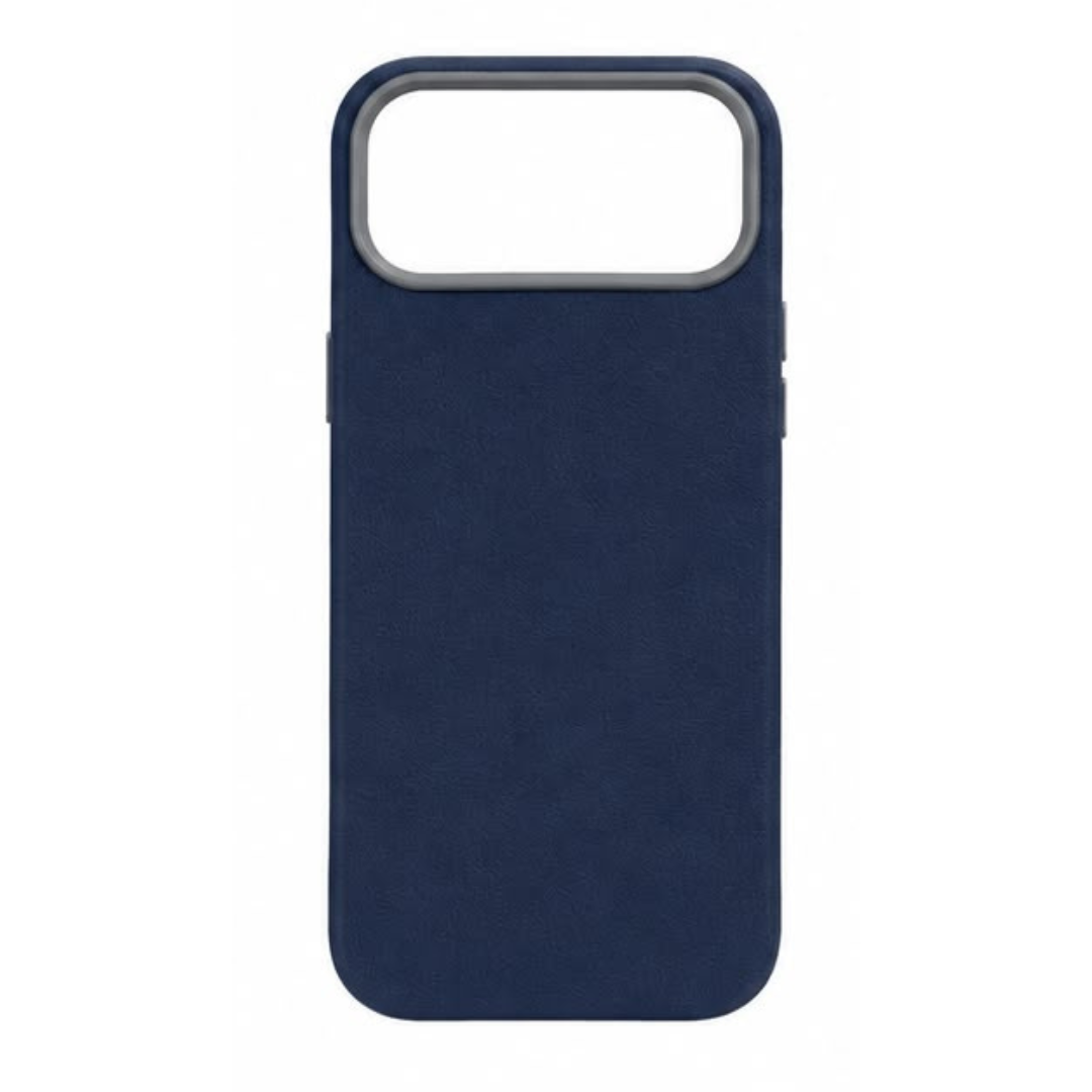 Estuche Cuerina Sencillo Iphone 17 Pro Max Azul Oscuro