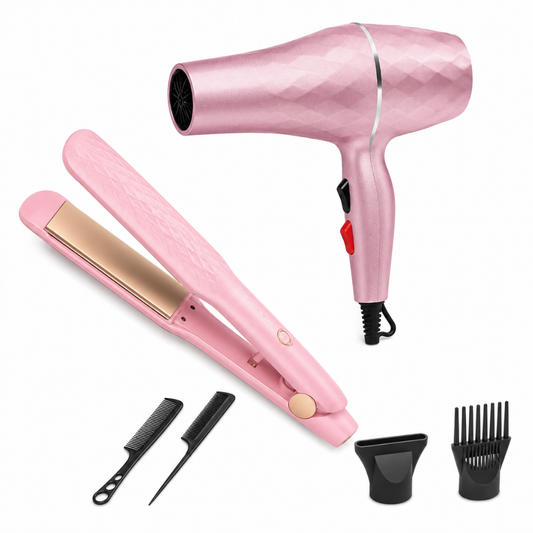Combo Plancha y Secador 6 en 1 con Accesorios