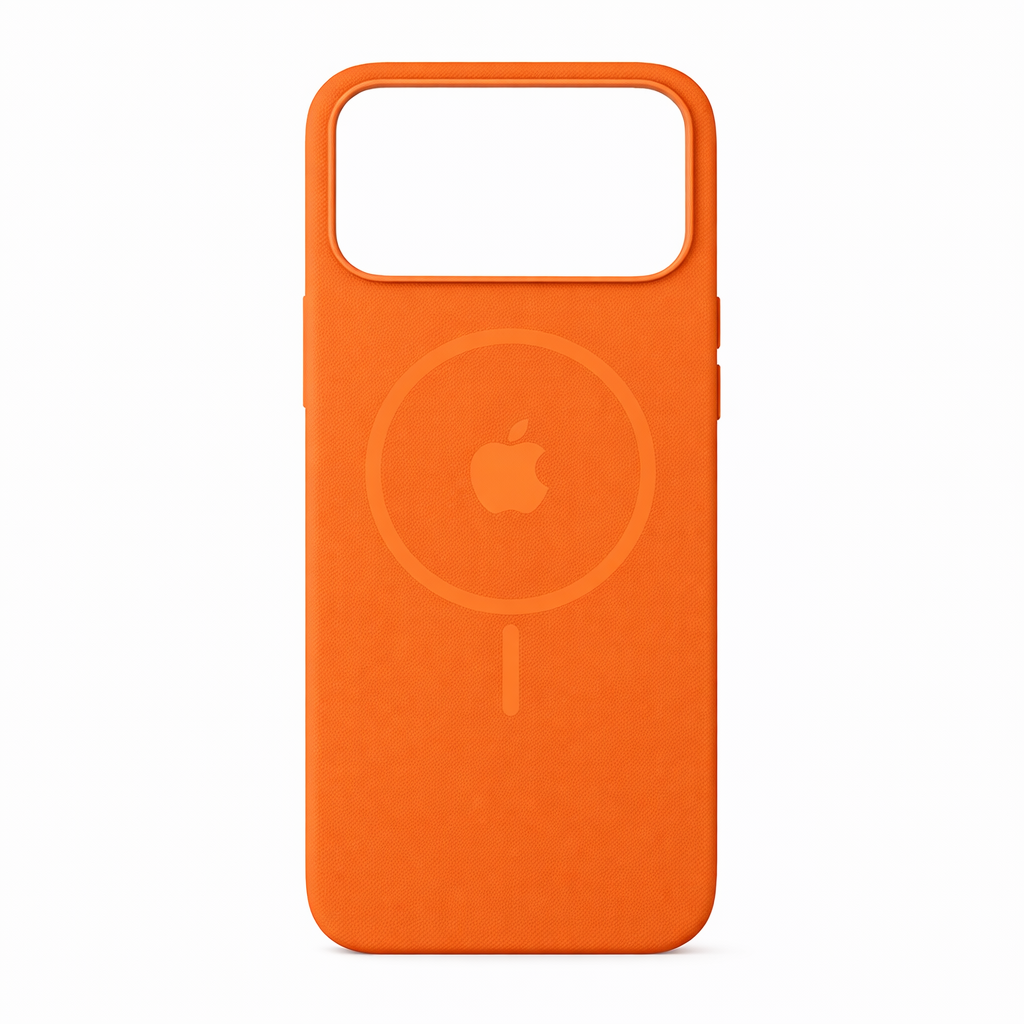 Estuche silicona MagSafe iPhone 17 pro Naranjado