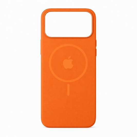 Estuche silicona MagSafe iPhone 17 pro Naranjado