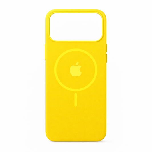 Estuche silicona MagSafe iPhone 17 pro Amarillo