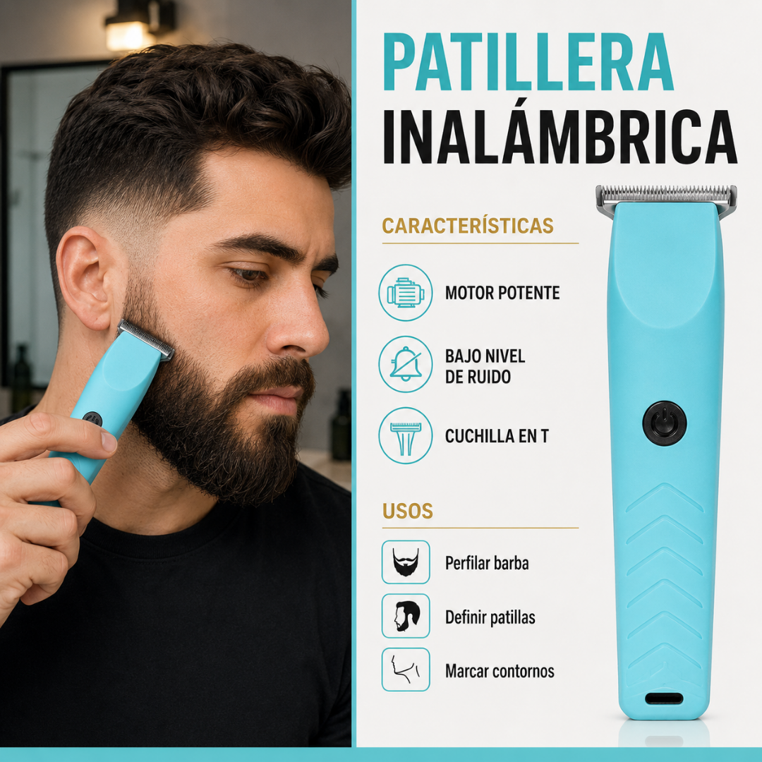 Máquina patillera con guías inalámbrica Hair clipper