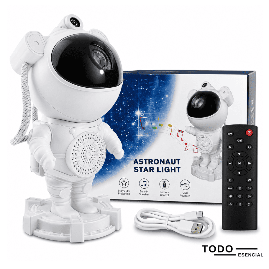 Proyector Lampara Astronauta RGB Bluetooth Iluminación y Sonido