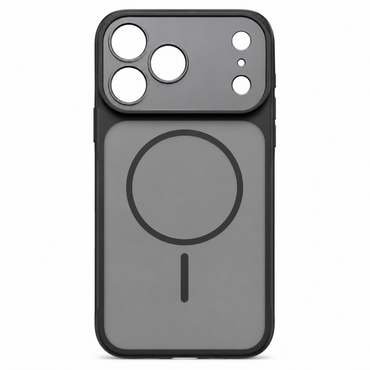 Estuche iPhone 18 pro Max silicona bicolor negro