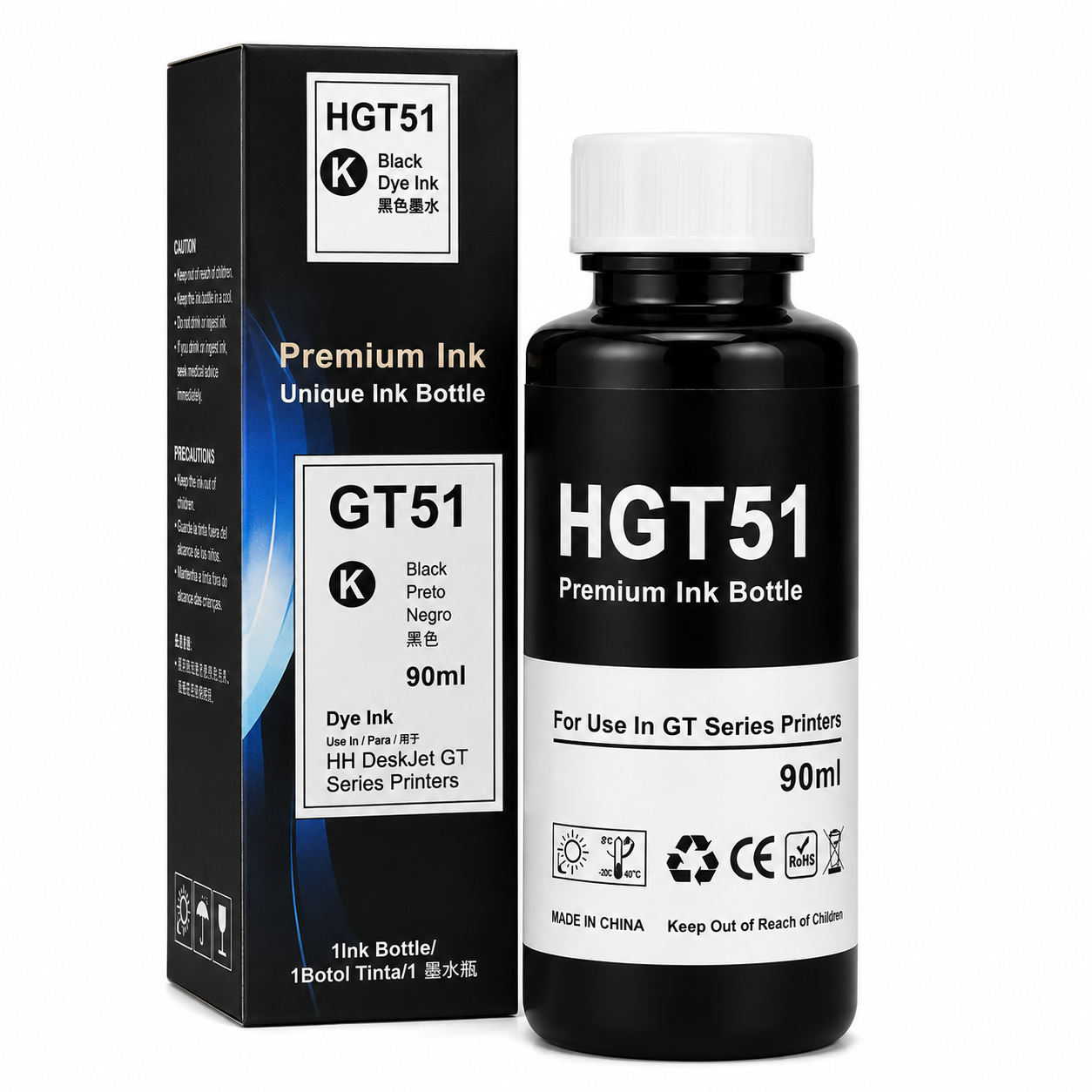 Tinta generica compatible con HP GT51(Negra) 70ml
