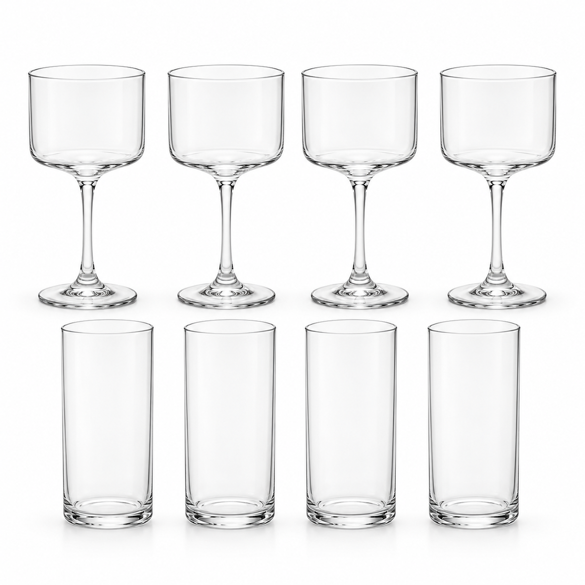 Set de Copas y Vasos 8 Piezas