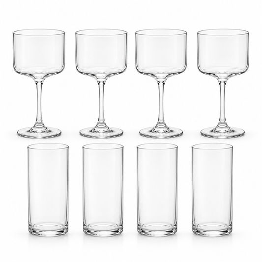 Set de Copas y Vasos 8 Piezas