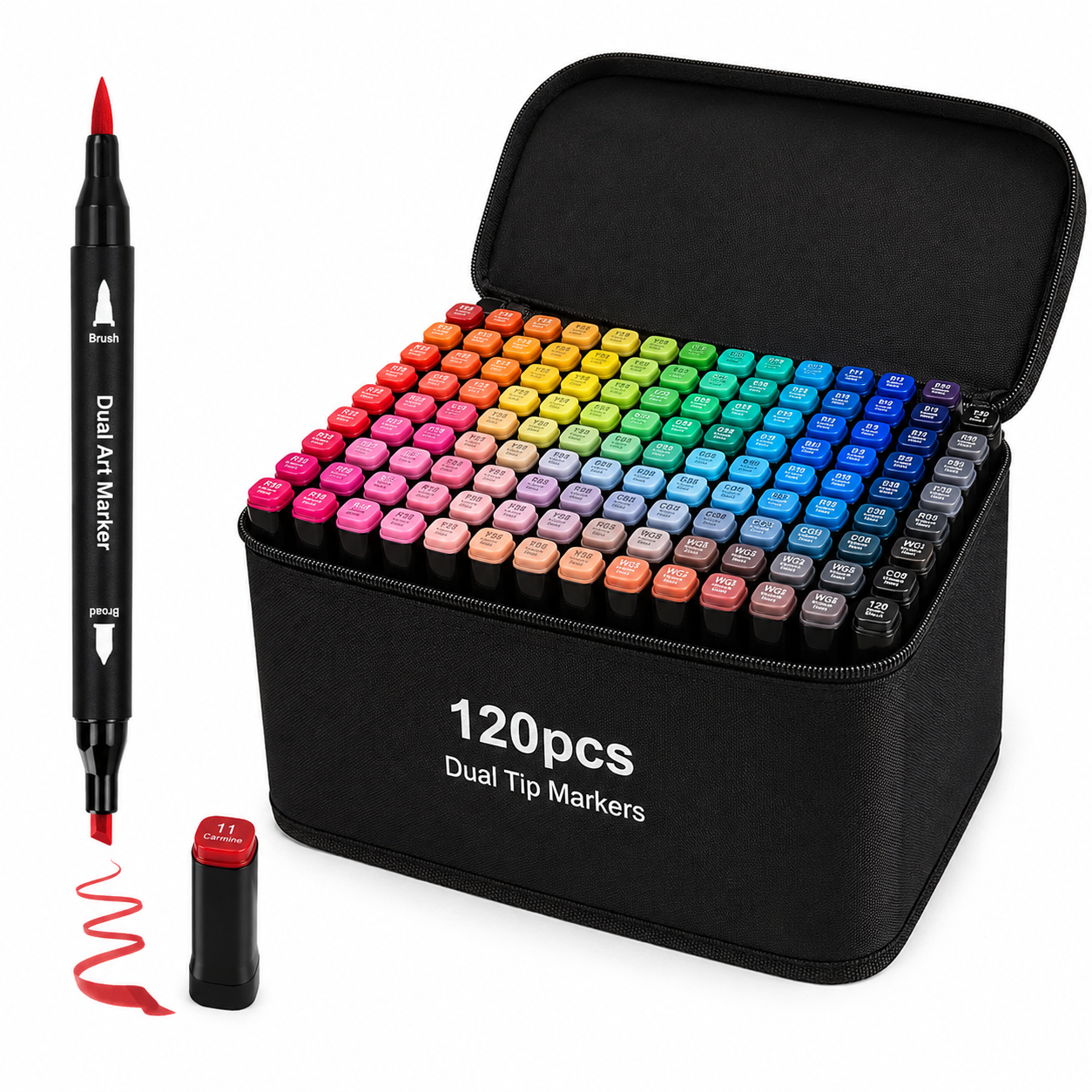 Marcadores Doble Punta 120 pcs