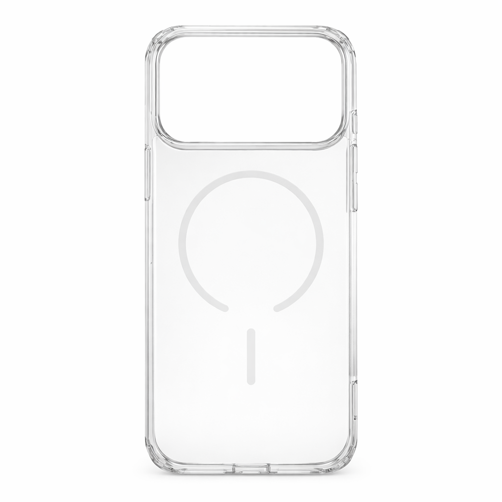 Estuche Transparente Iphone 17 Pro Max Magsafe Blanco Antichoque