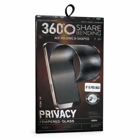 Vidrio Antiespia Templado Iphone 16 Pro Max Antihuellas 360