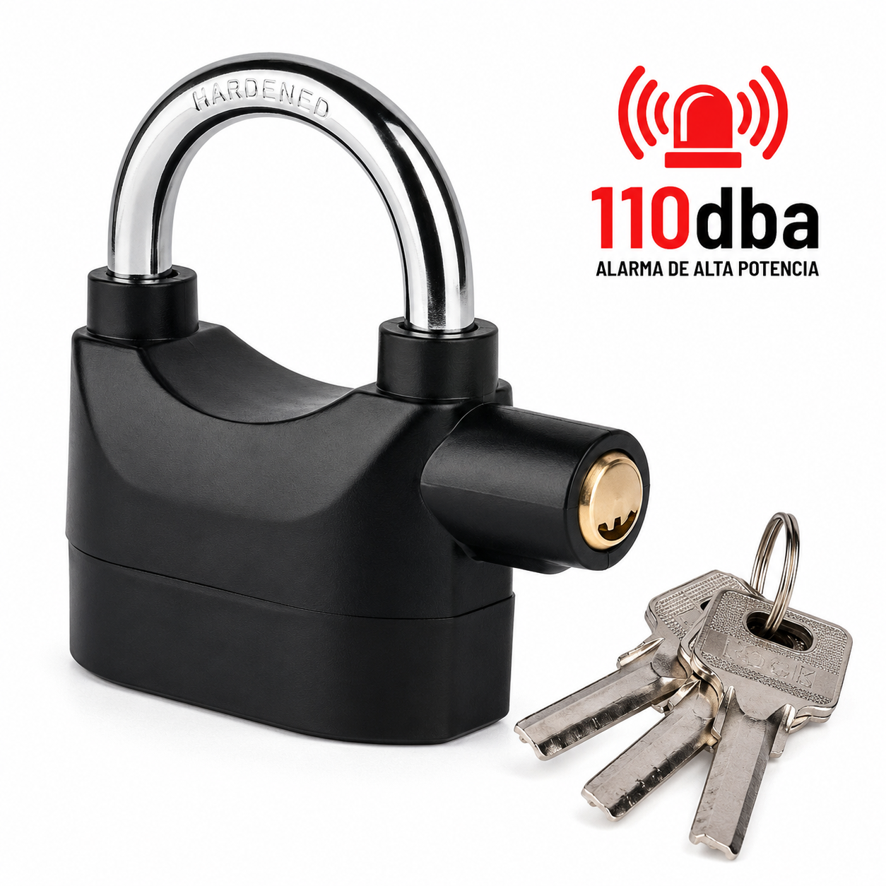 Candado para Motos y Bicicletas con Alarma 110dba