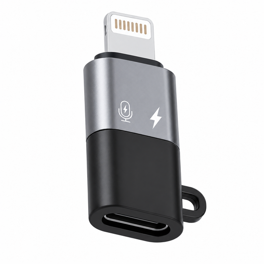 Adaptador tipo c a lightning para Audio y Micrófono