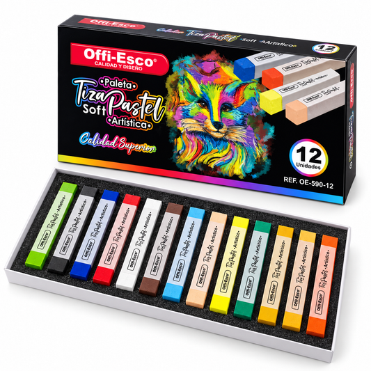Tiza Pastel Offi Esco 12 Unidades