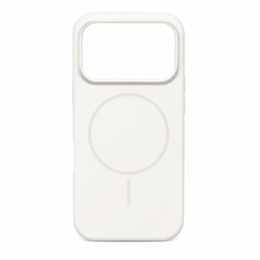 Estuche iPhone 17 pro Max silicona MagSafe blanco
