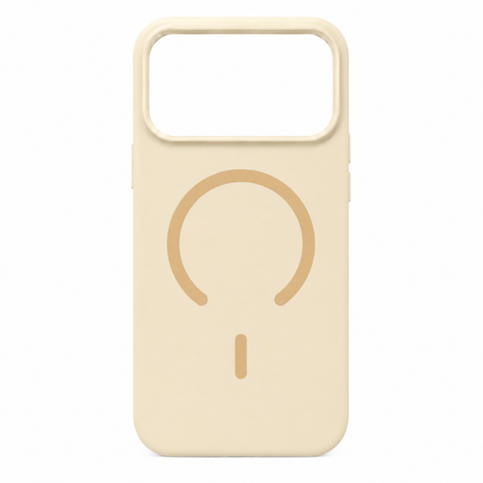 Estuche iPhone 18 pro Max silicona MagSafe amarillo