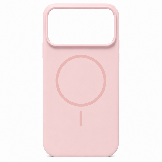 Estuche iPhone 17 pro Max silicona MagSafe Rosado