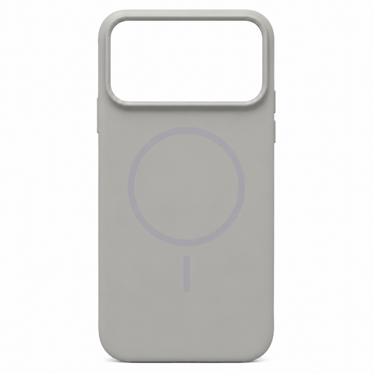 Estuche iPhone 18 pro Max MagSafe silicona gris