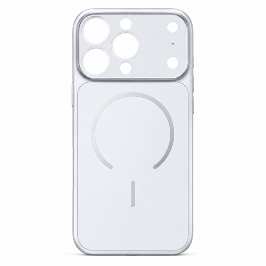 Case MagSafe pasta dura plateada iPhone 18 pro Max