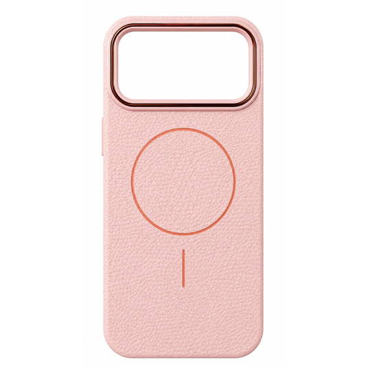 Estuche Iphone 17 Pro Max Textura Rosa Pastel Con Magsafe