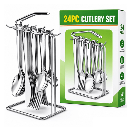 Juego De Cubiertos 24pcs Acero Inoxidable