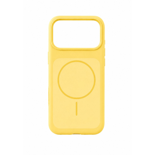 Estuche Iphone 17 Pro Max Silicona Luxe Amarillo