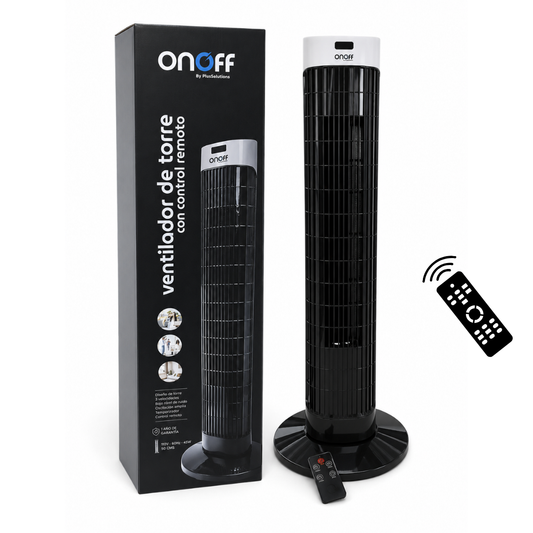 Vantilador De Torre Con Control Remoto 3 Velocidades Onoff