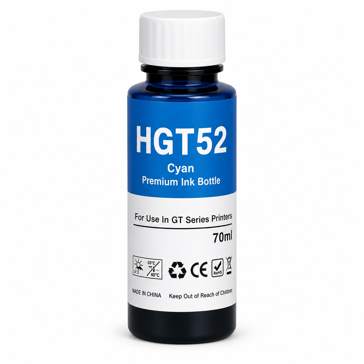 Tinta generica compatible con HP GT52(azul) 70ml
