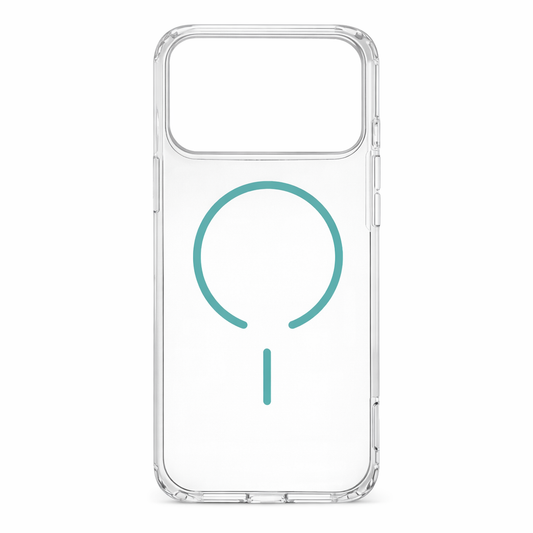 Estuche Transparente Iphone 17 Pro Max Magsafe Azul Antichoque