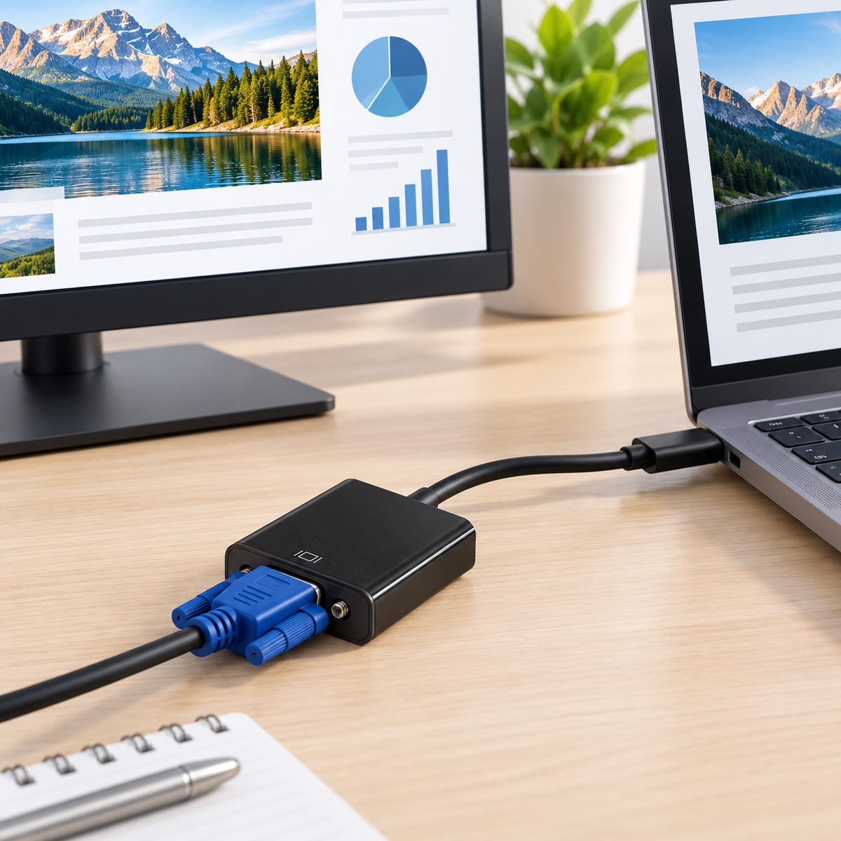 Adaptador Tipo C a VGA Hembra