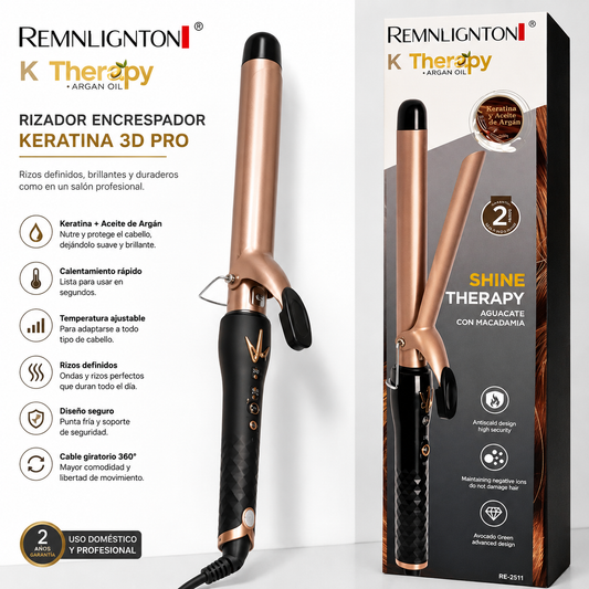 Rizador Encrespador Keratina 3D Pro Remnlington