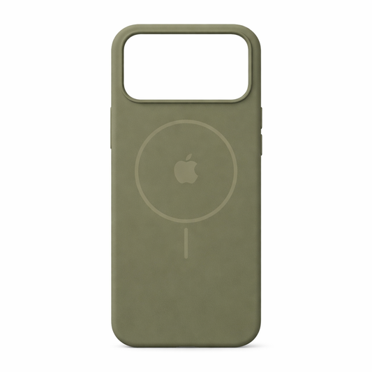 Estuche silicona MagSafe iPhone 17 Pro Max Verde Oliva