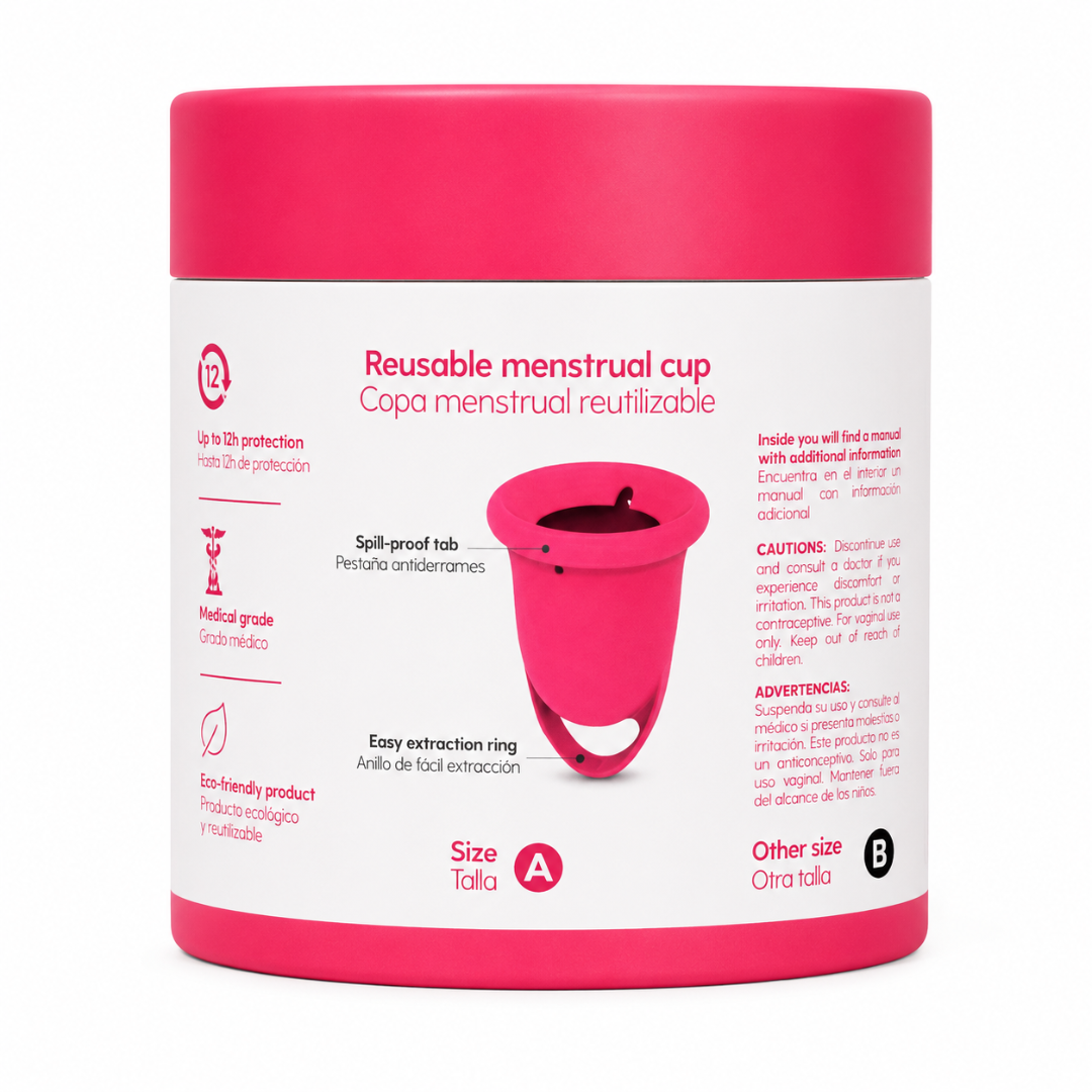 Copa Menstrual Essential Talla A Salmón Uva