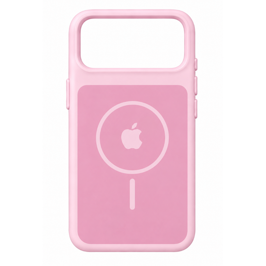 Estuche Iphone 17 Pro/18 Pro Silicona Luxe Rosado Con Logo