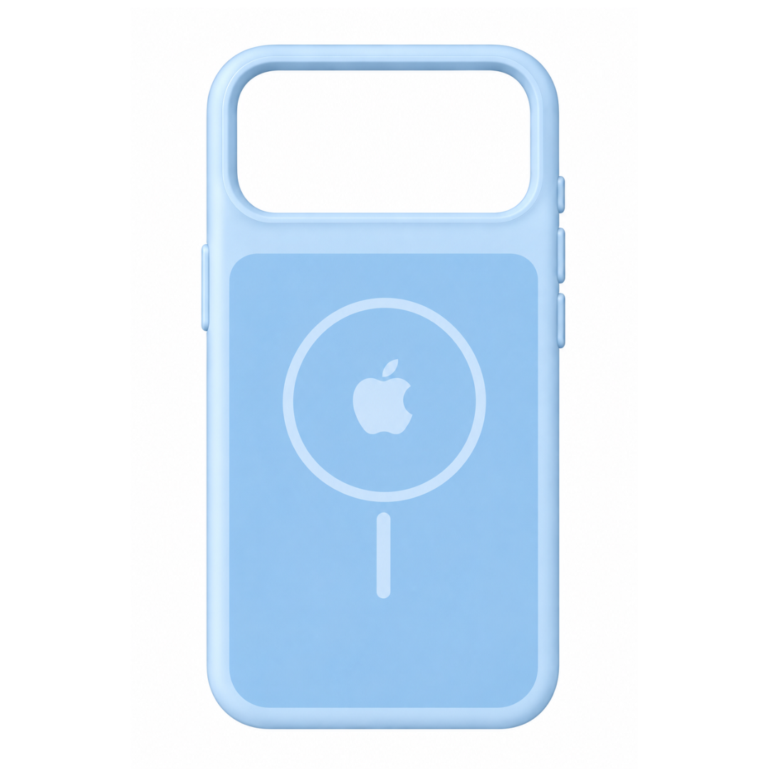 Estuche Iphone 17 Pro Max Silicona Luxe Azul Con Logo