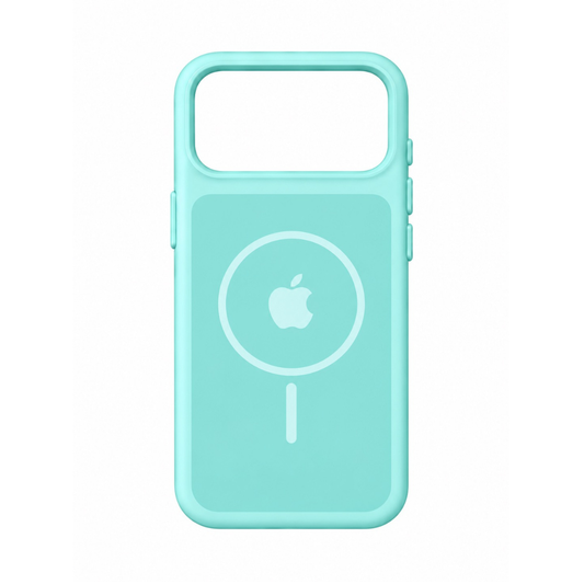 Estuche Iphone 17 Pro Max Silicona Luxe Aguamarina Con Logo