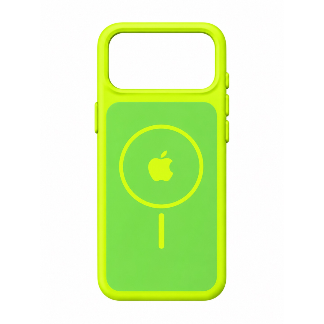 Estuche Iphone 17 Pro Max Silicona Luxe Verde Con Logo