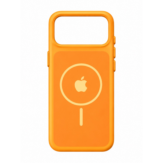 Estuche Iphone 17 Pro/18 Pro Silicona Luxe Naranja Con Logo