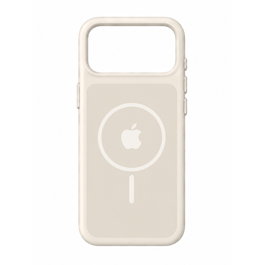 Estuche Iphone 17 Pro/18 Pro Silicona Luxe Beige Con Logo