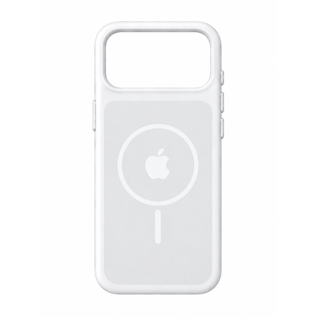 Estuche Iphone 17 Pro/18 Pro Silicona Luxe Blanco Con Logo