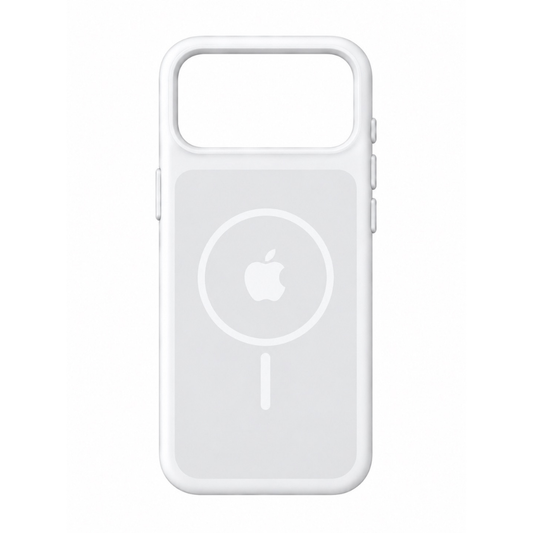 Estuche Iphone 17 Pro/18 Pro Silicona Luxe Blanco Con Logo