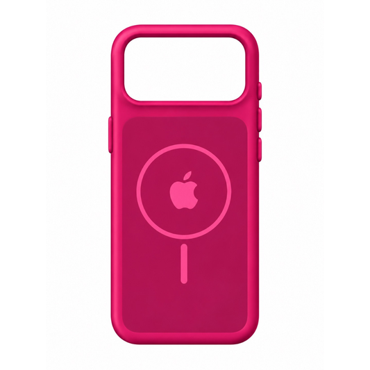 Estuche Iphone 17 Pro/18 Pro Silicona Luxe Fucsia Con Logo