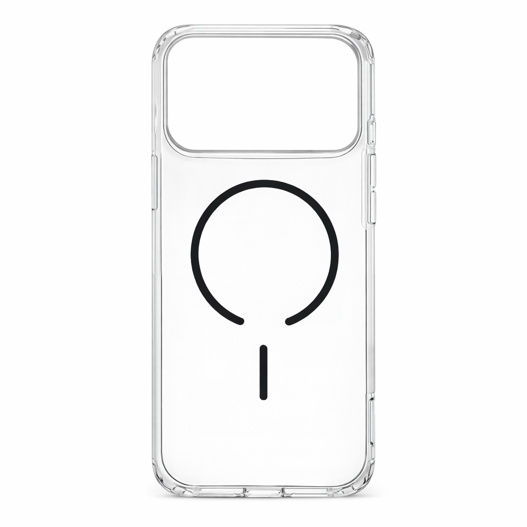 Estuche Transparente Iphone 17 Pro Magsafe Negro Antichoque