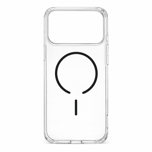 Estuche Transparente Iphone 17 Pro Magsafe Negro Antichoque